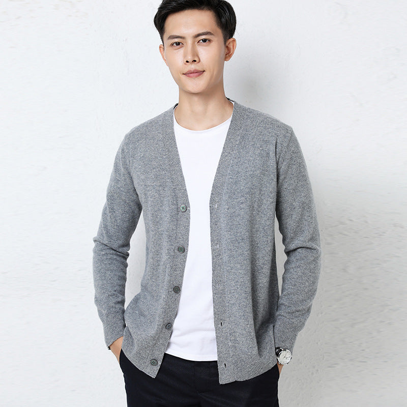 Men's Casual All-Match Long-Sleeve Knitted Jacket