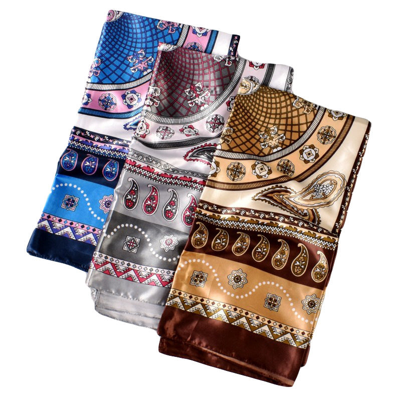 Women's Fashionable New Simple Pattern Silk Scarf
