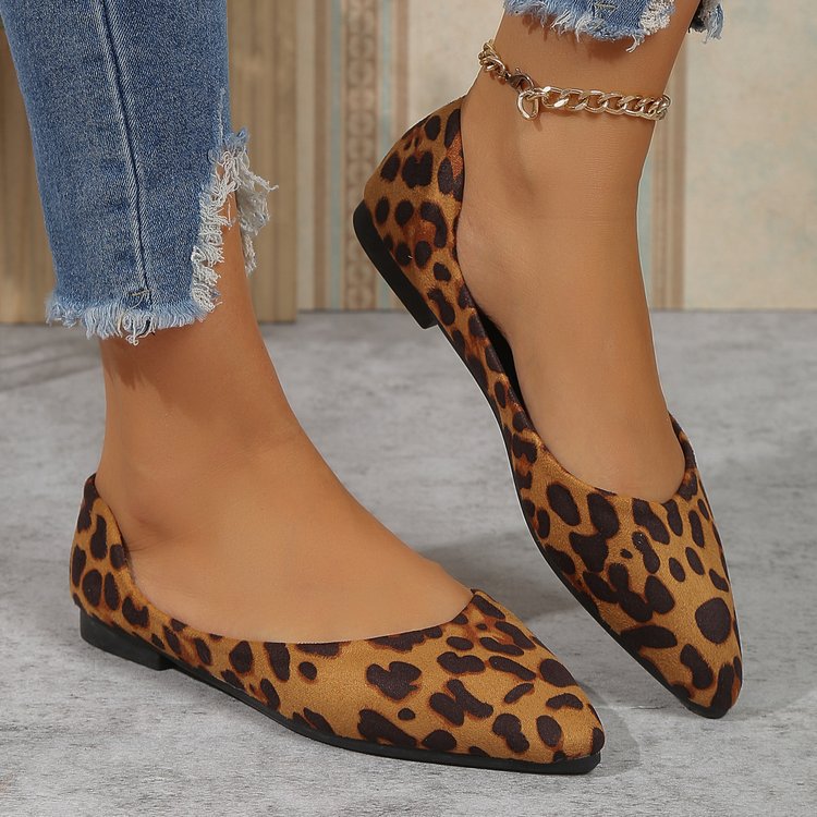 European And American Leopard-print Womens Shoes For Outdoor Wear
