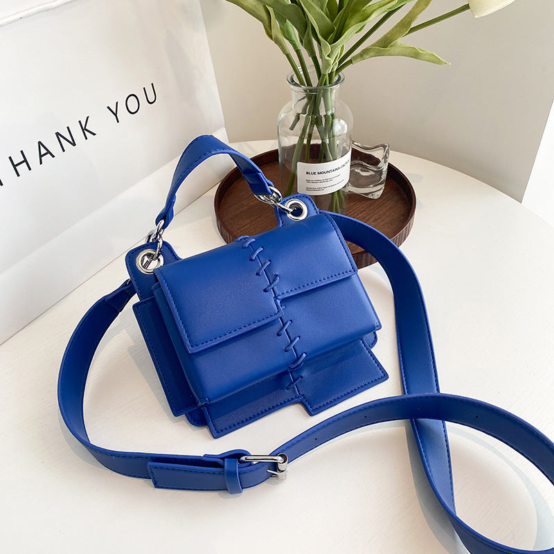 Ins Messenger Bag Fashionable Splicing Portable Small Square