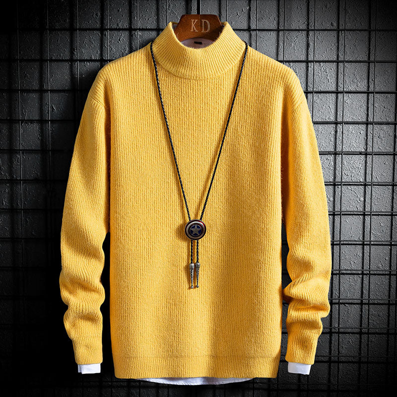Winter Thickening Casual Long-sleeved Youth Loose Winter Half Turtleneck Sweater