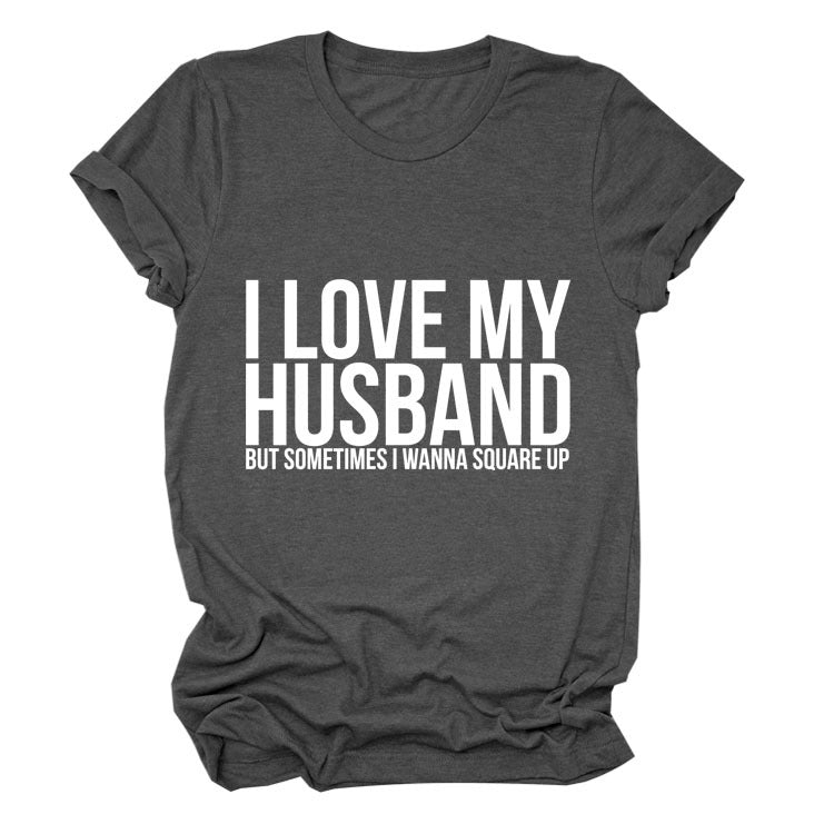 Letters Fashion Round Neck Short Sleeve Ebay Women's T-shirt