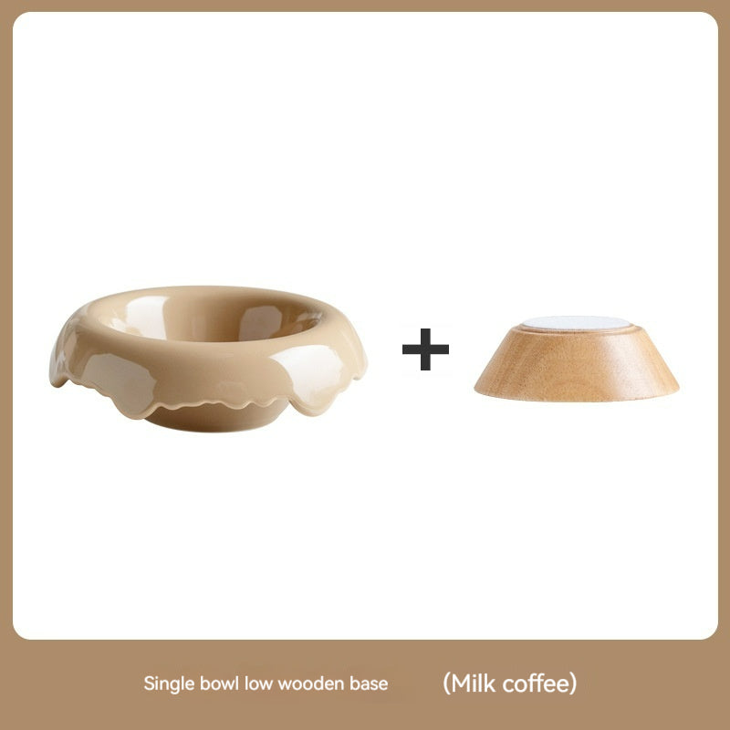 High Leg Ceramic Cat Food Bowl