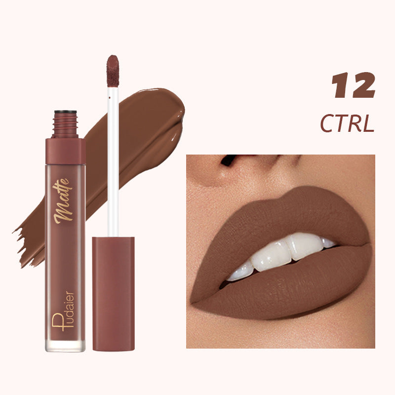 12 Colors Matte Lip Gloss Matte Surface