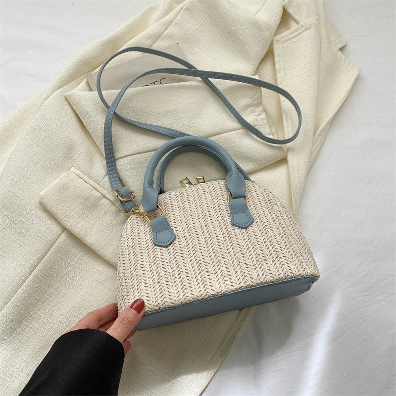 Women's Fashion Simple Casual Woven Handbag Shoulder Crossbody Bag