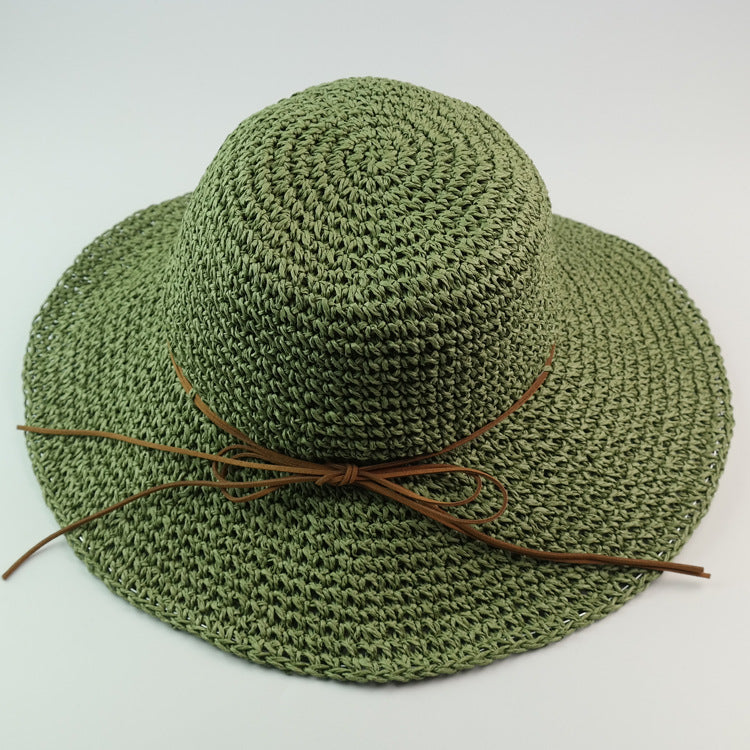 Women's Straw Versatile Travel Sunshade Beach Hat