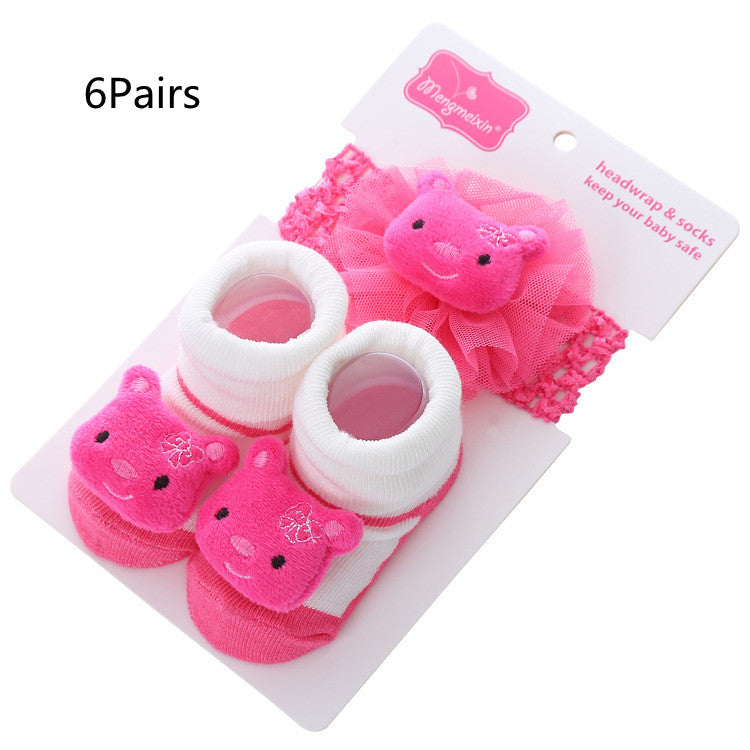 New Polka Dot Three-dimensional Hair Ball Flip Up Children's Socks