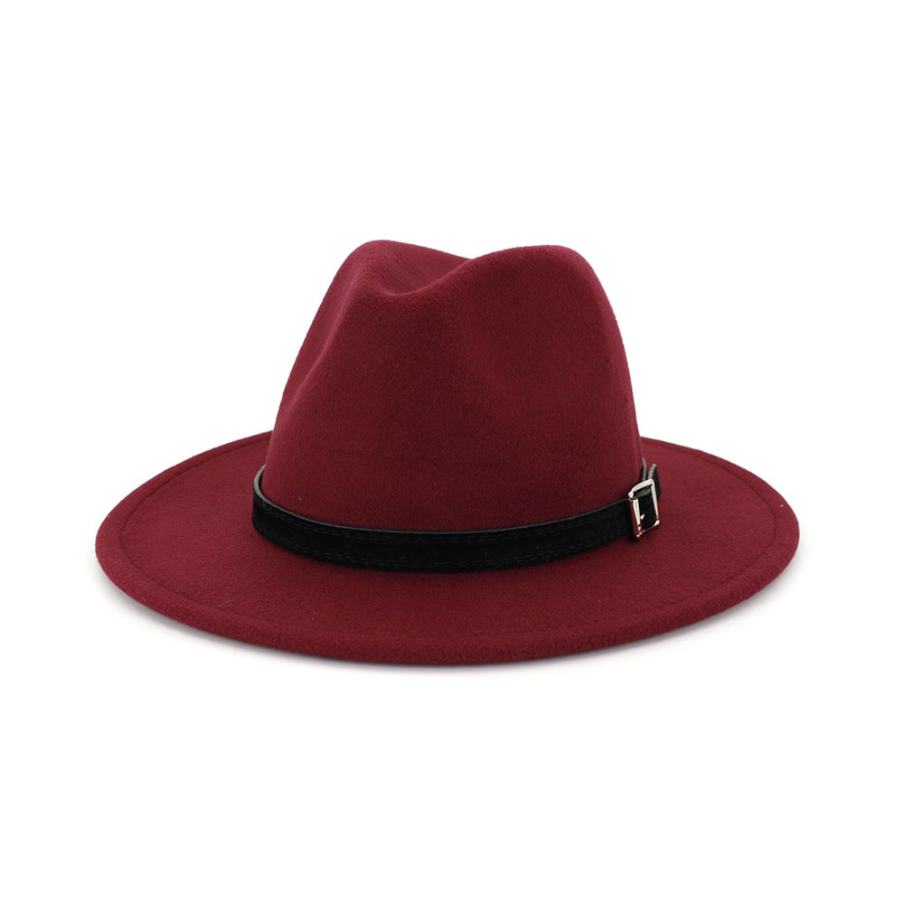 Women's Autumn And Winter Classic Jazz Hat Woolen Hat