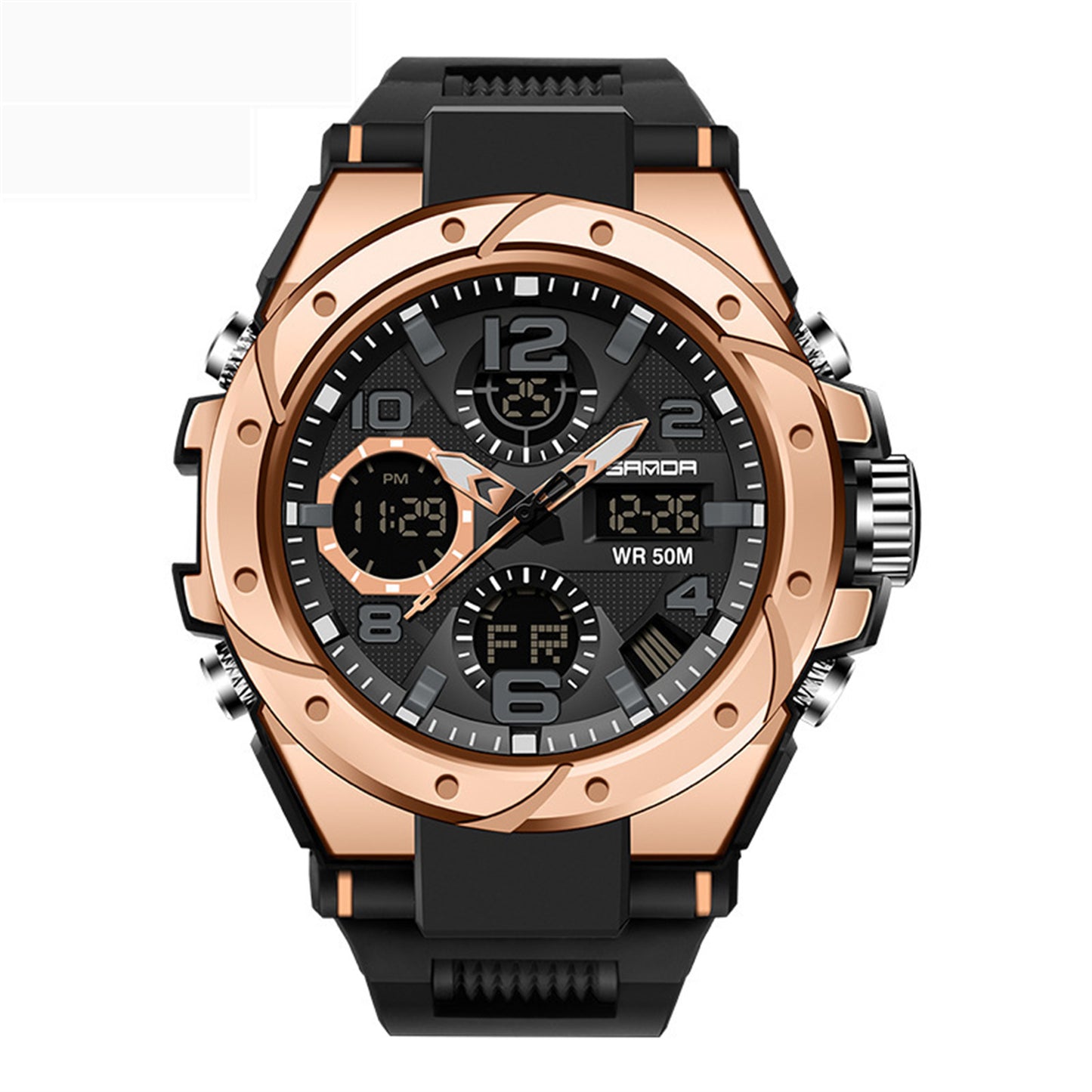 Men's Multifunctional Waterproof Quartz Watch For Sports