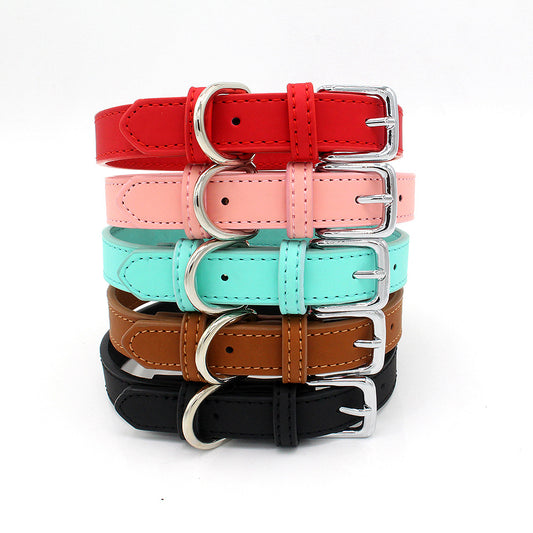 Comfortable Skin Feeling Leather Pet Collar