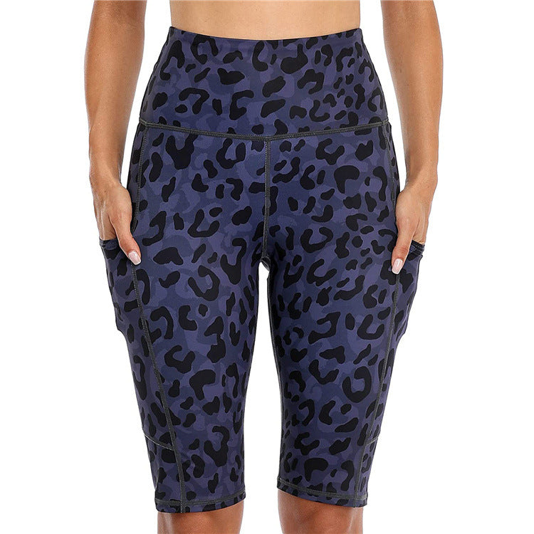 Women's Fashion Casual Leopard Print Printed High Waist High Stretch Yoga Pants
