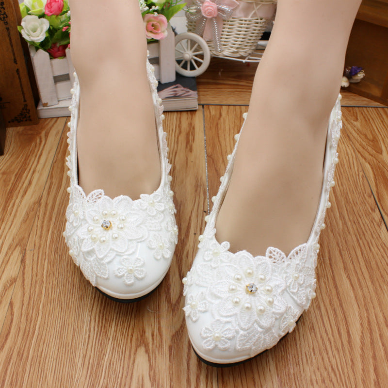 High Heel Shallow Mouth Rhinestone Wedding Shoes