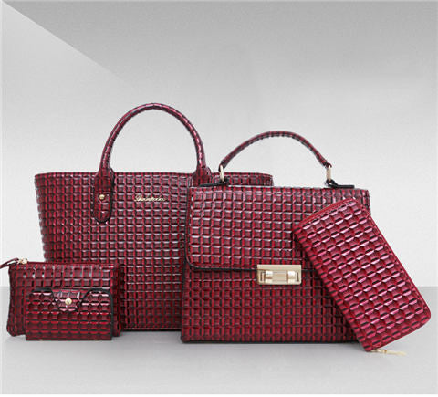 European And American Fashion Plaid Mother Bag Five-piece Set
