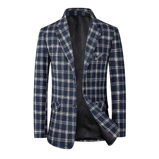 Men's Suit Jacket Single-row Two-button Casual Slim-fitting Suit Top
