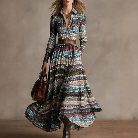 Custom Designed Waist Cinching Maxi Dress