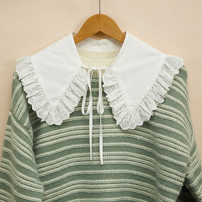 Fashion Cotton Embroidery Fake Collar Vintage Lace