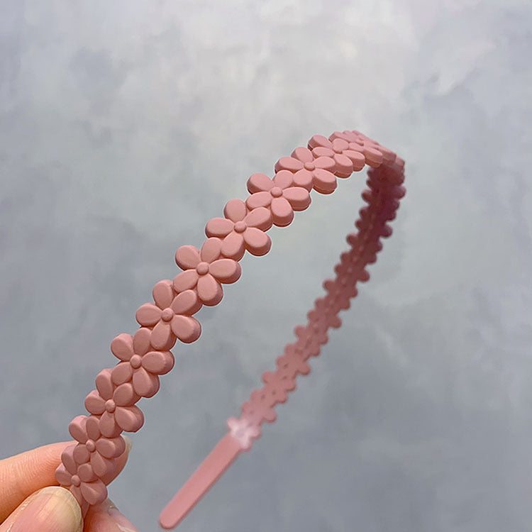 Rubber Paint Frosted Headband Candy Color Head Buckle Fixer Anti-broken Hair Accessories