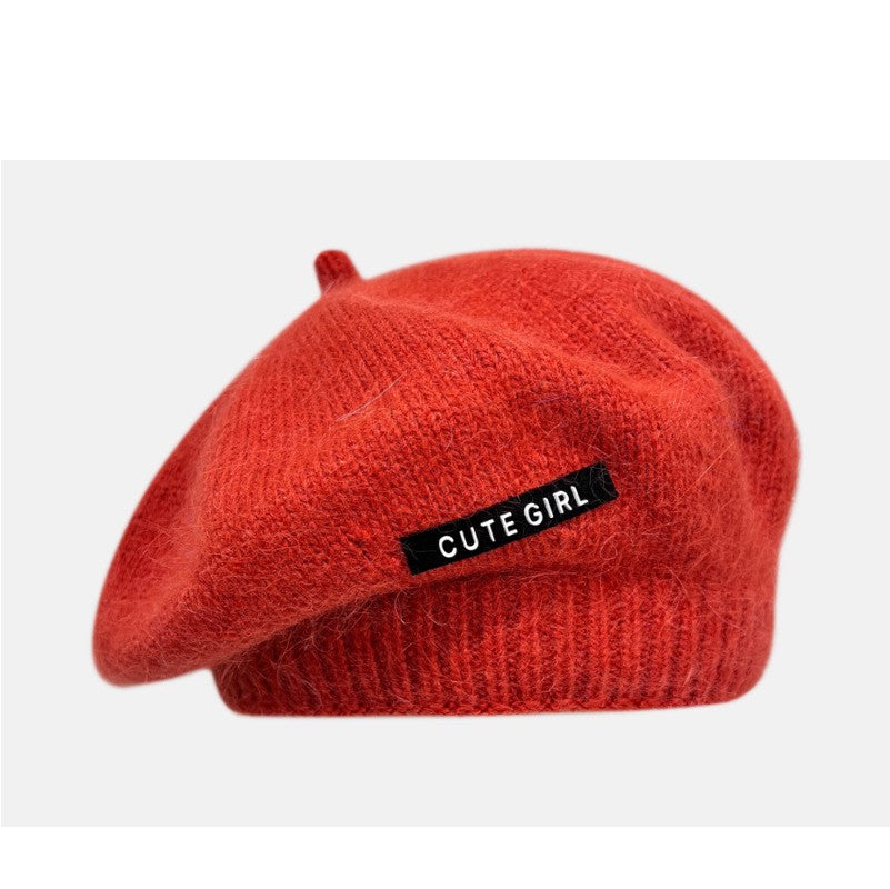 Rabbit Fur Beret Women's Autumn And Winter
