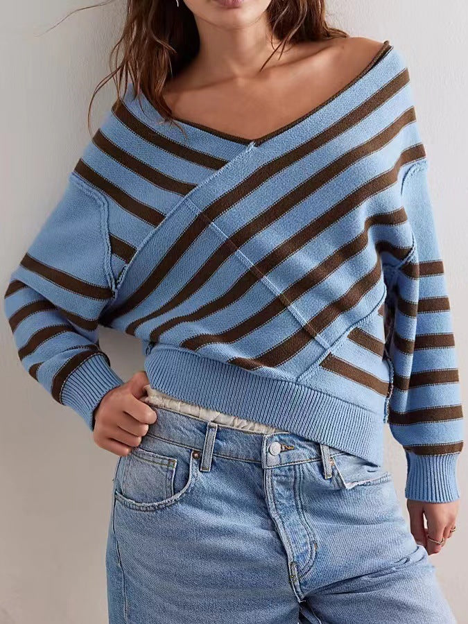 New Off-shoulder Loose Off-shoulder Top Long Sleeve Sweater