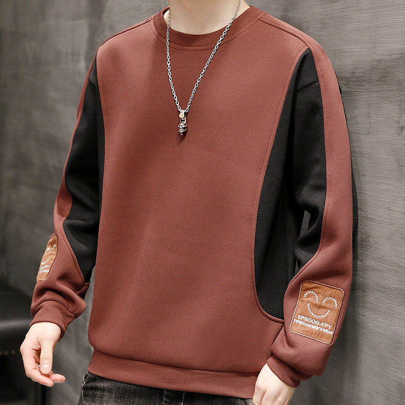 Men's Plush Sweater Casual Fashion Versatile Long Sleeve
