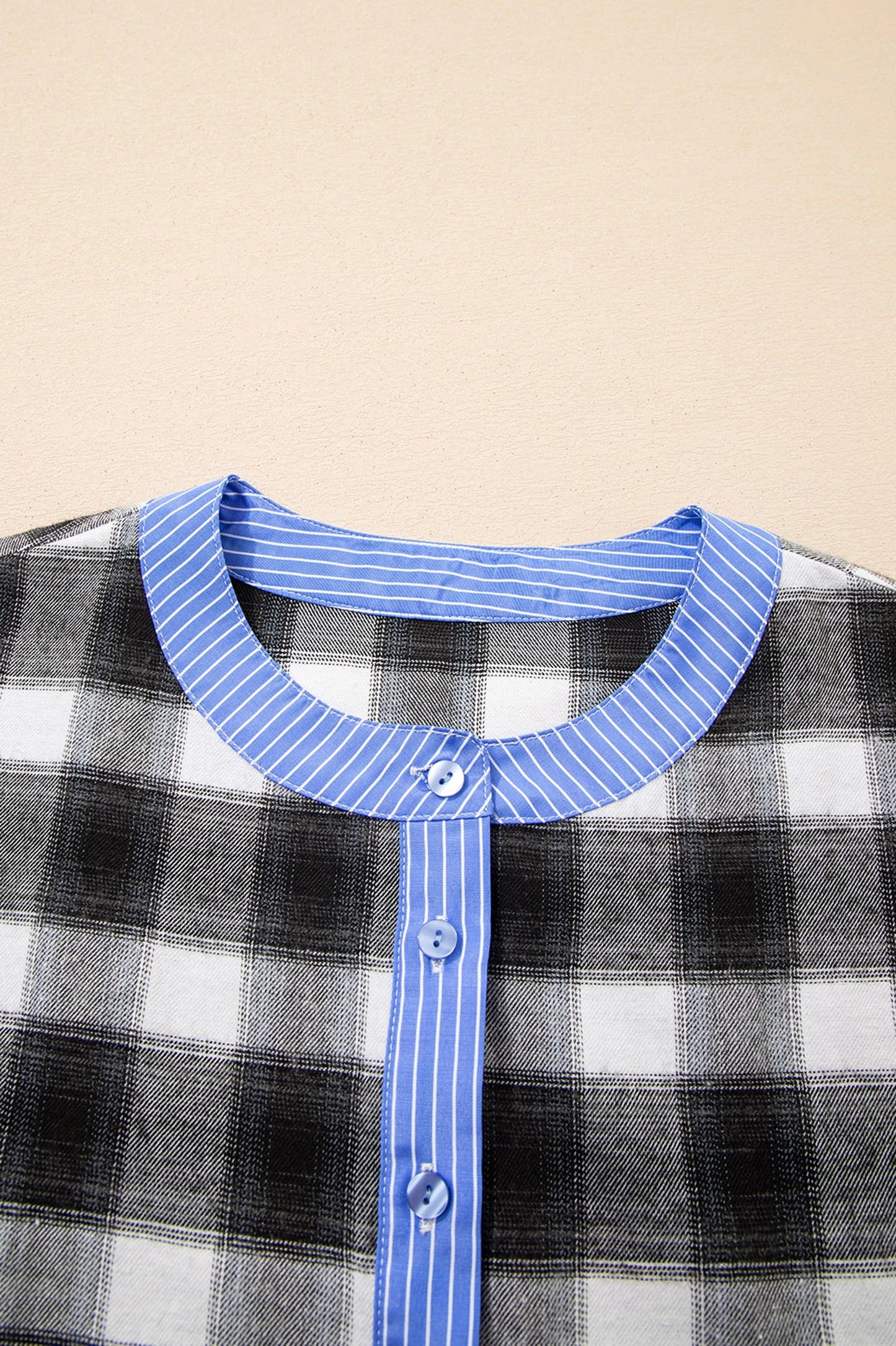 Women's Casual Fashion Patchwork Plaid Shirt