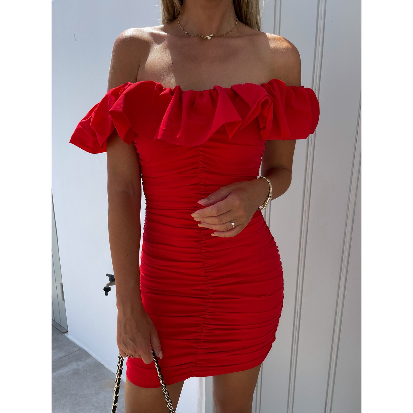 Sexy Off-Shoulder Slim-Fit Dress For Women