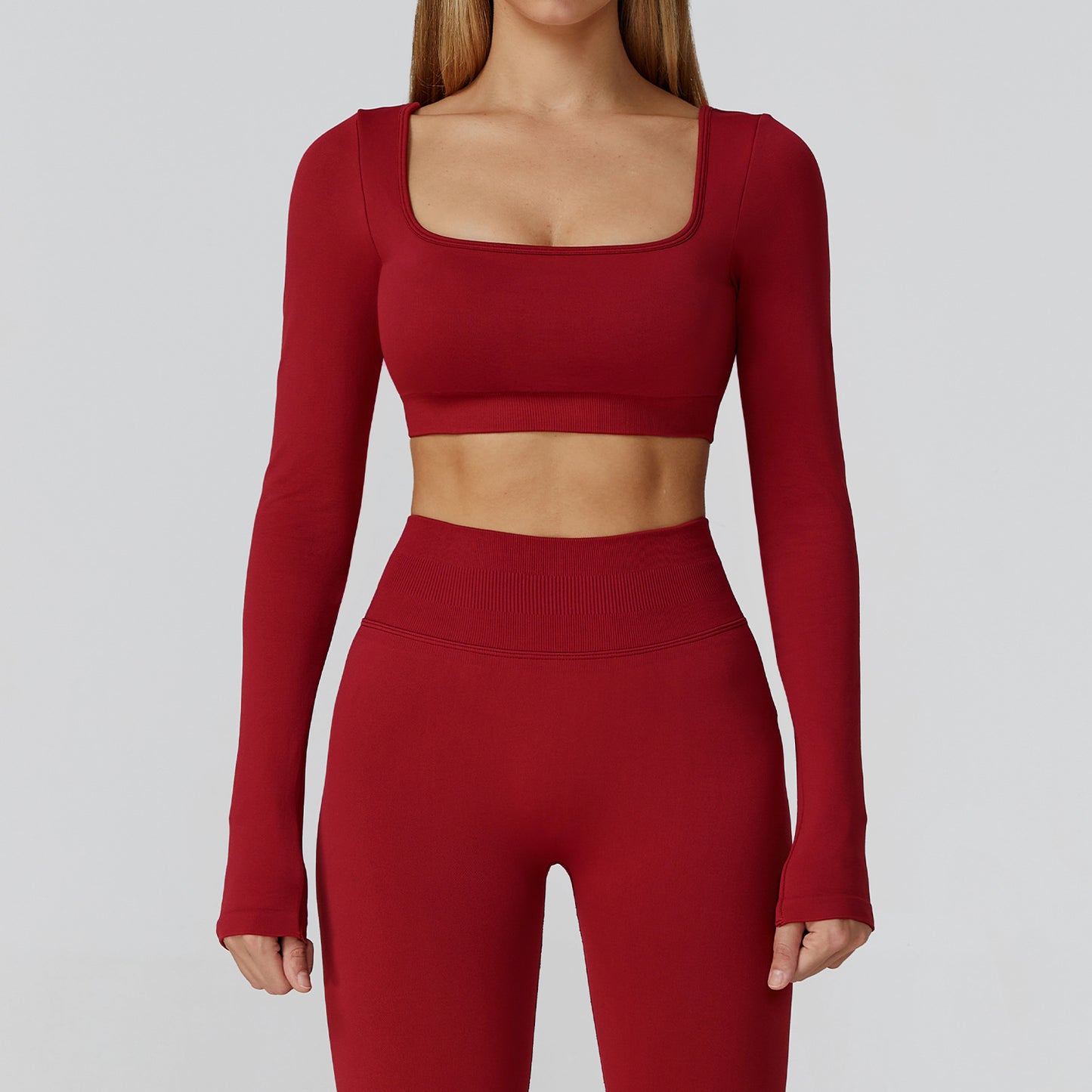 Slim Fit Seamless Yoga Clothes Hollow-out Beauty Back Yoga Long Sleeve