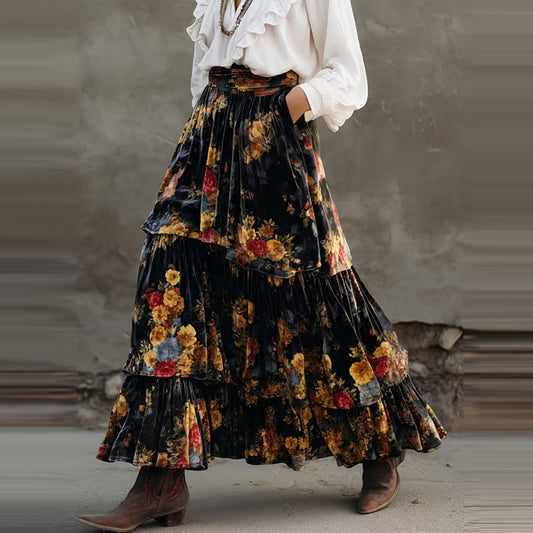 Retro High-waisted Skirt For Women