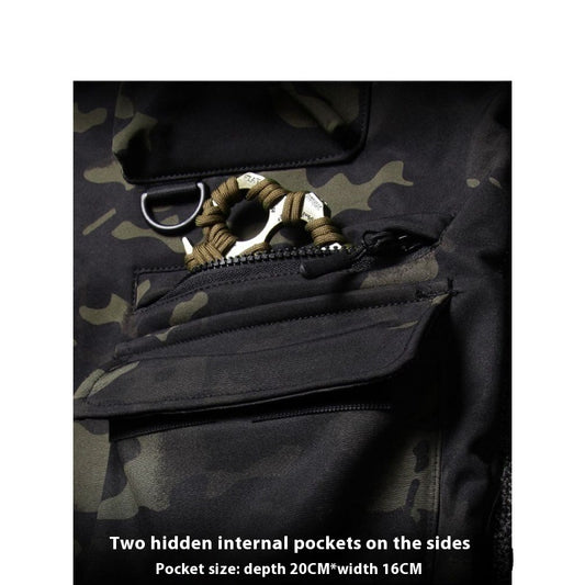 Jakke, vinter, herre, fleeceforet, tyk, camouflage, overdel, jakkesæt