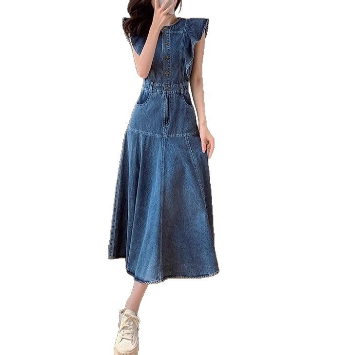 Elegant And Chic Denim Dress For Women