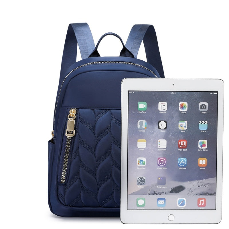 Fashion Women's Backpack Simple Rhombus Trendy Solid Color