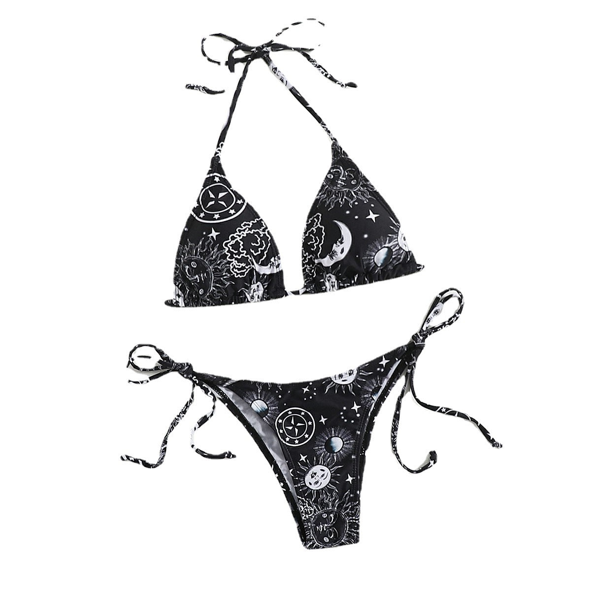 Bikini Swimsuit Printed Lace-up Swimming Suit Women's Printing