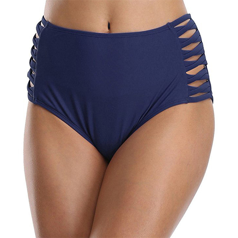 Hollow Solid Color Women's Swimming Trunks
