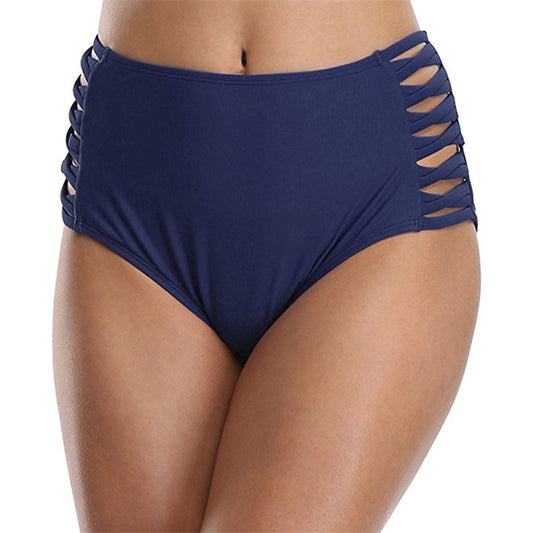 Hollow Solid Color Women's Swimming Trunks