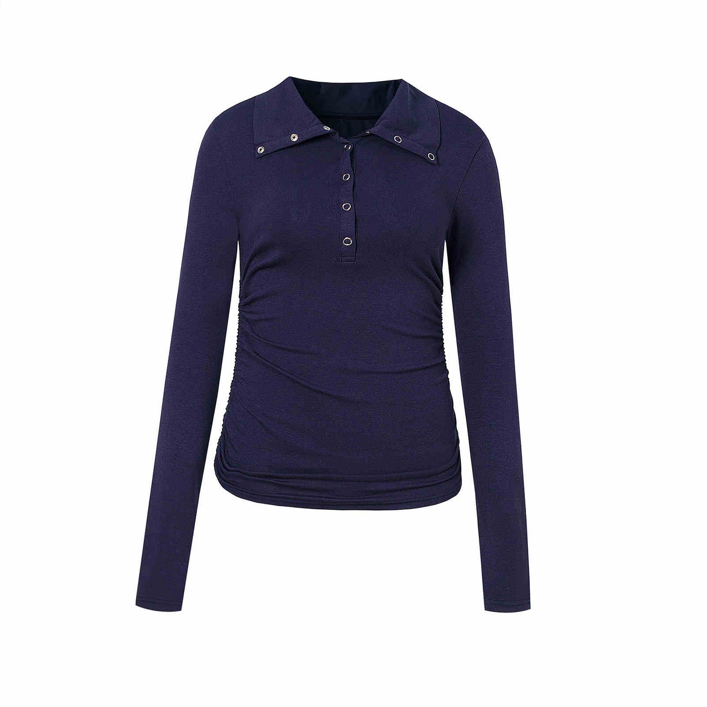 Navy Collar Long Sleeve T-shirt Female Slim-fit Underwear Top