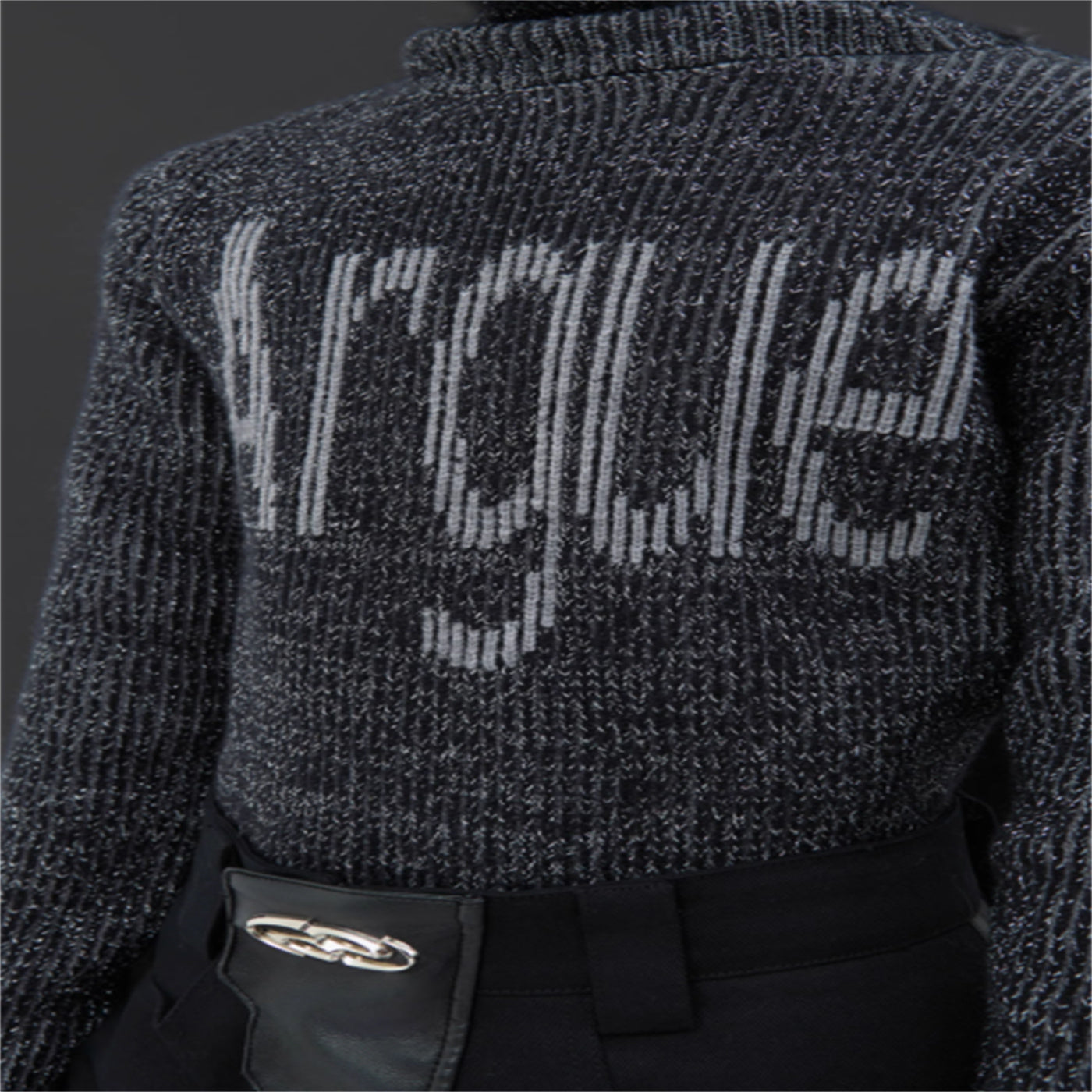Niche Three-dimensional Groove High Collar Slim Sweater  Men