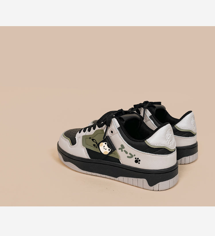 Color-blocking Flat Sports Casual Low-top Board Shoes