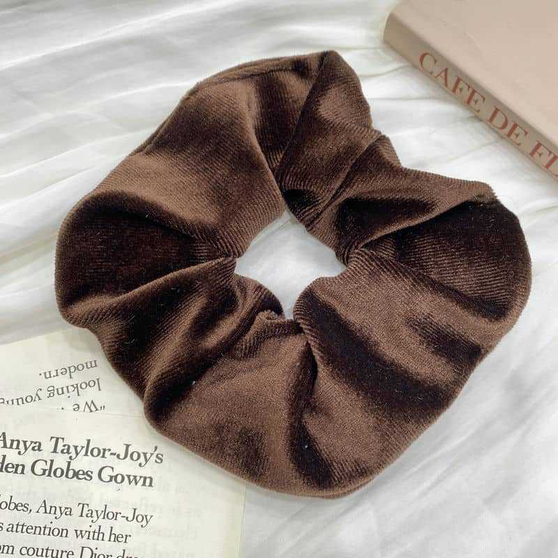 Velvet Large Hair Band Large Autumn Winter Retro American Tied-up Hair Head Flower Head Elastic