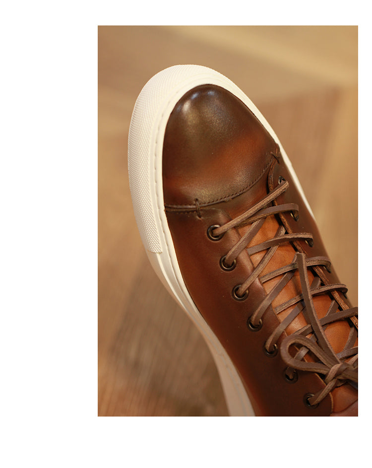 Retro All-match Casual Lace-up Sneakers Håndlavede
