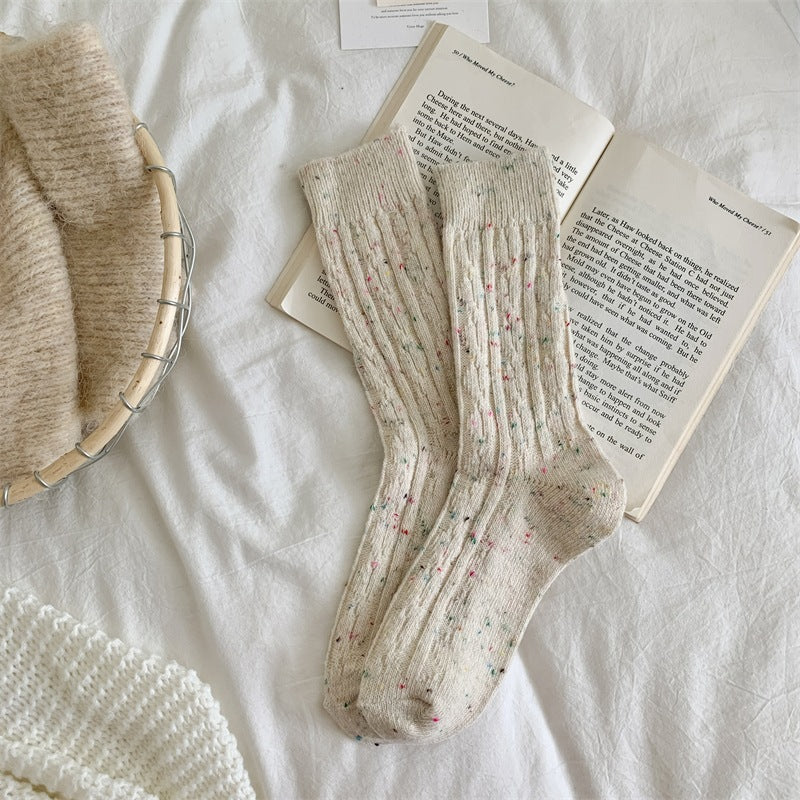 Womens Thick Insulated Wool Mid-calf Socks