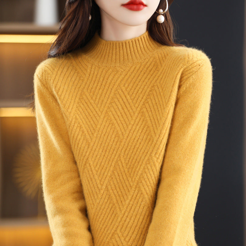 Women's Half Turtleneck Knitted Bottoming Shirt