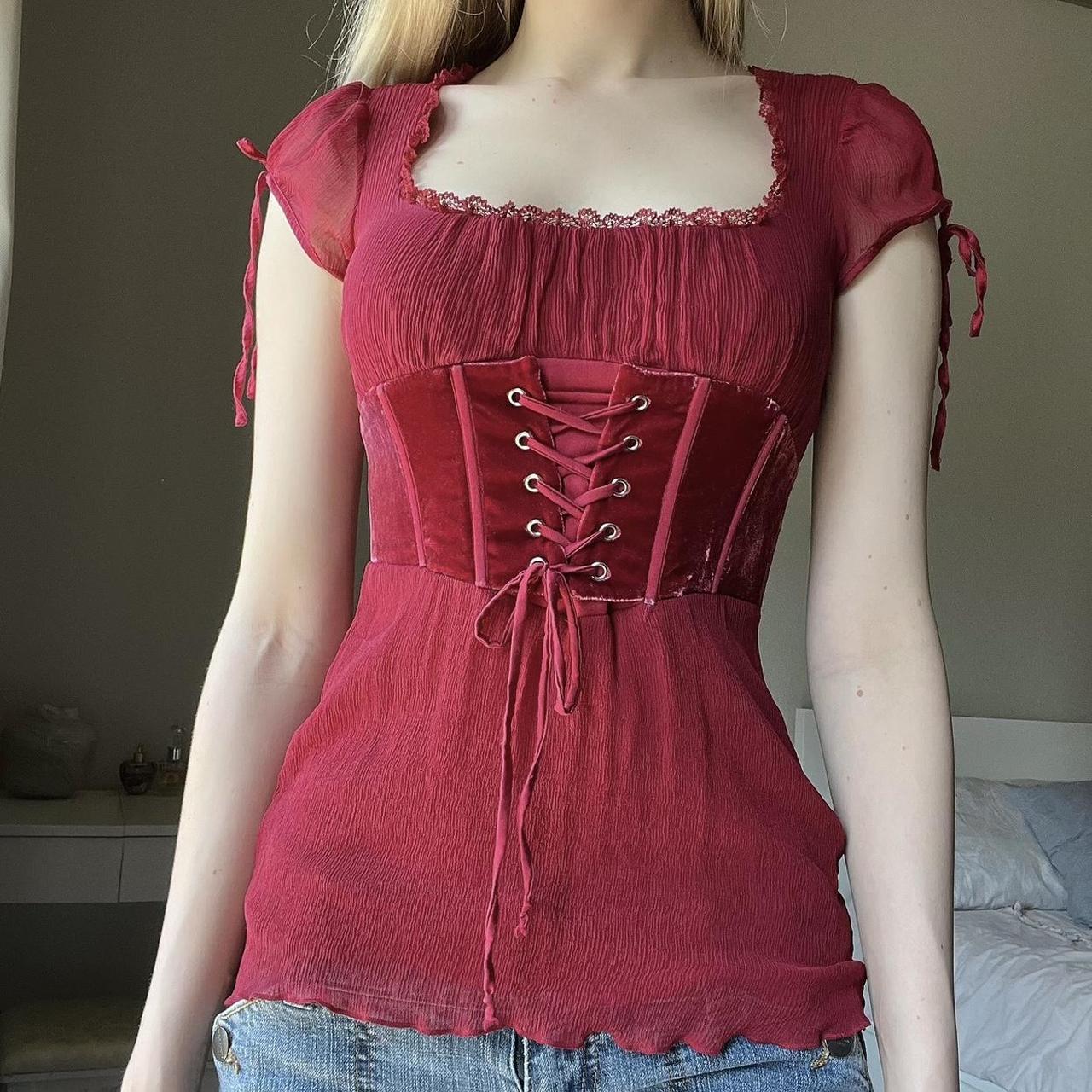 Women's French Lace Square Collar Top T-shirt