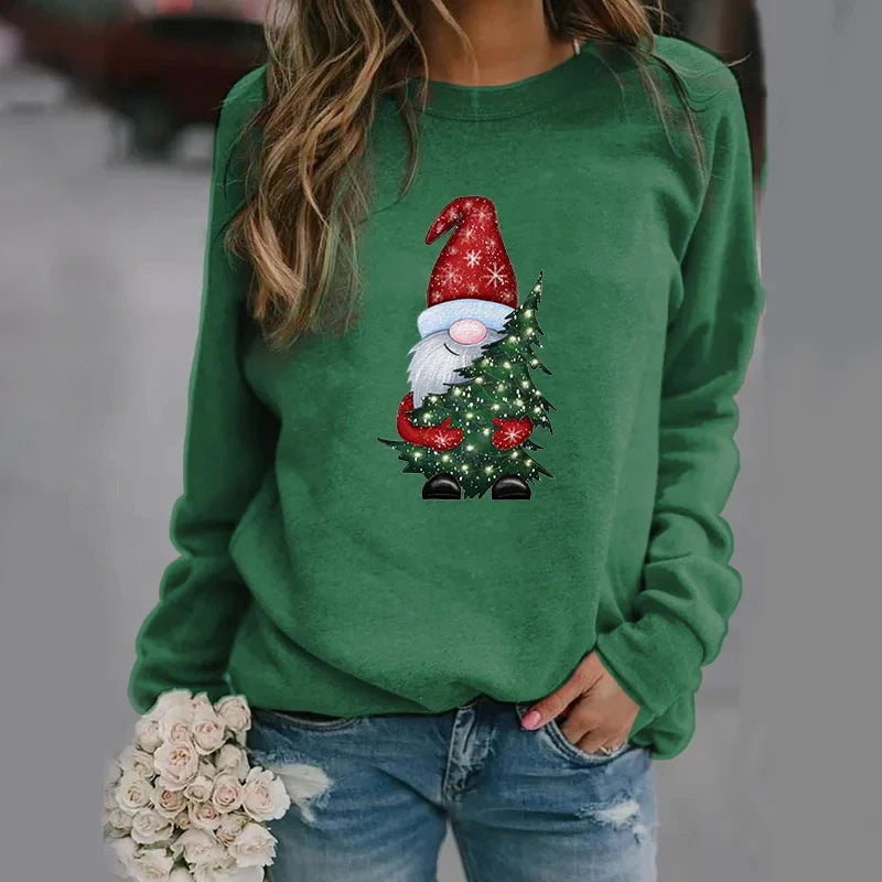 Pumpkin Printed Thin Sweater Women In Europe And America