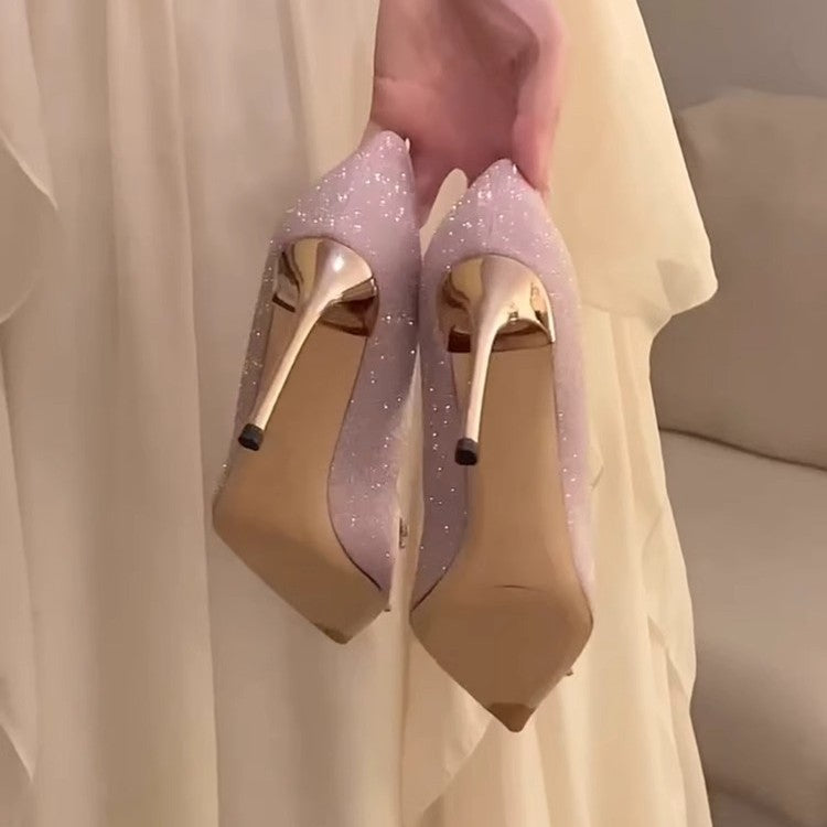 Wedding Shoes Stiletto Rhinestone High Heels