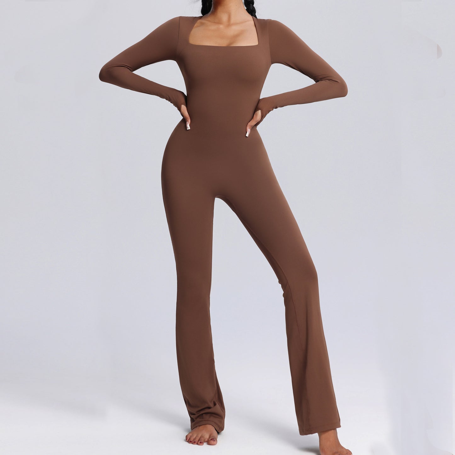 Women's Long Sleeve Yoga Jumpsuit High Elastic Breathability