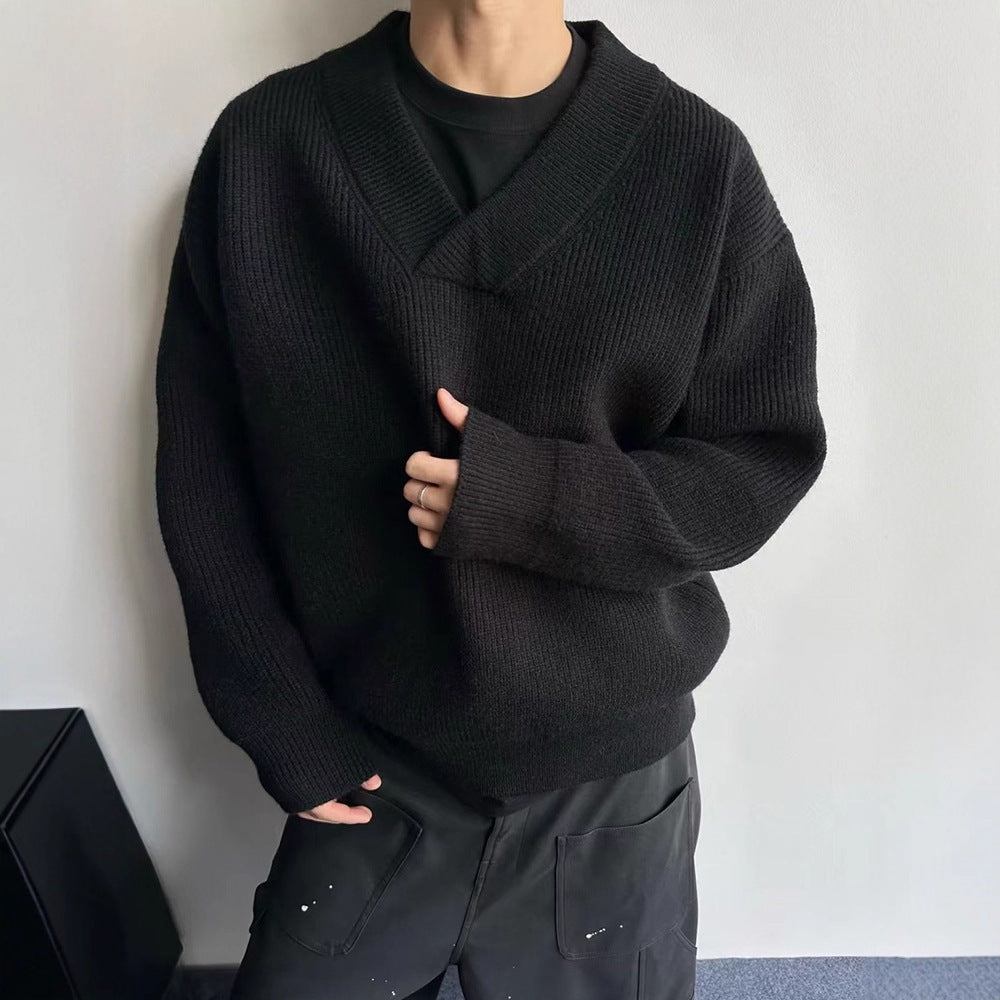 Layered Look With A Relaxed Knit Cardigan Over A Base Top