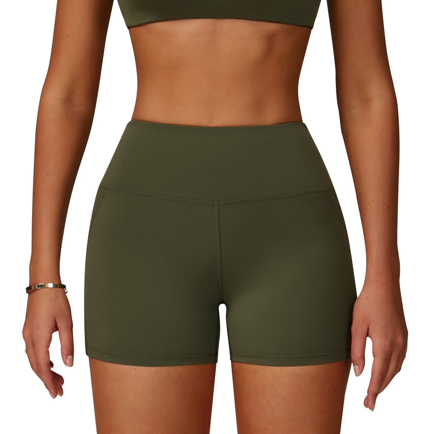Quick-dry Hip Raise Belly Wrap Outdoor Running Sports And Fitness Shorts 3091