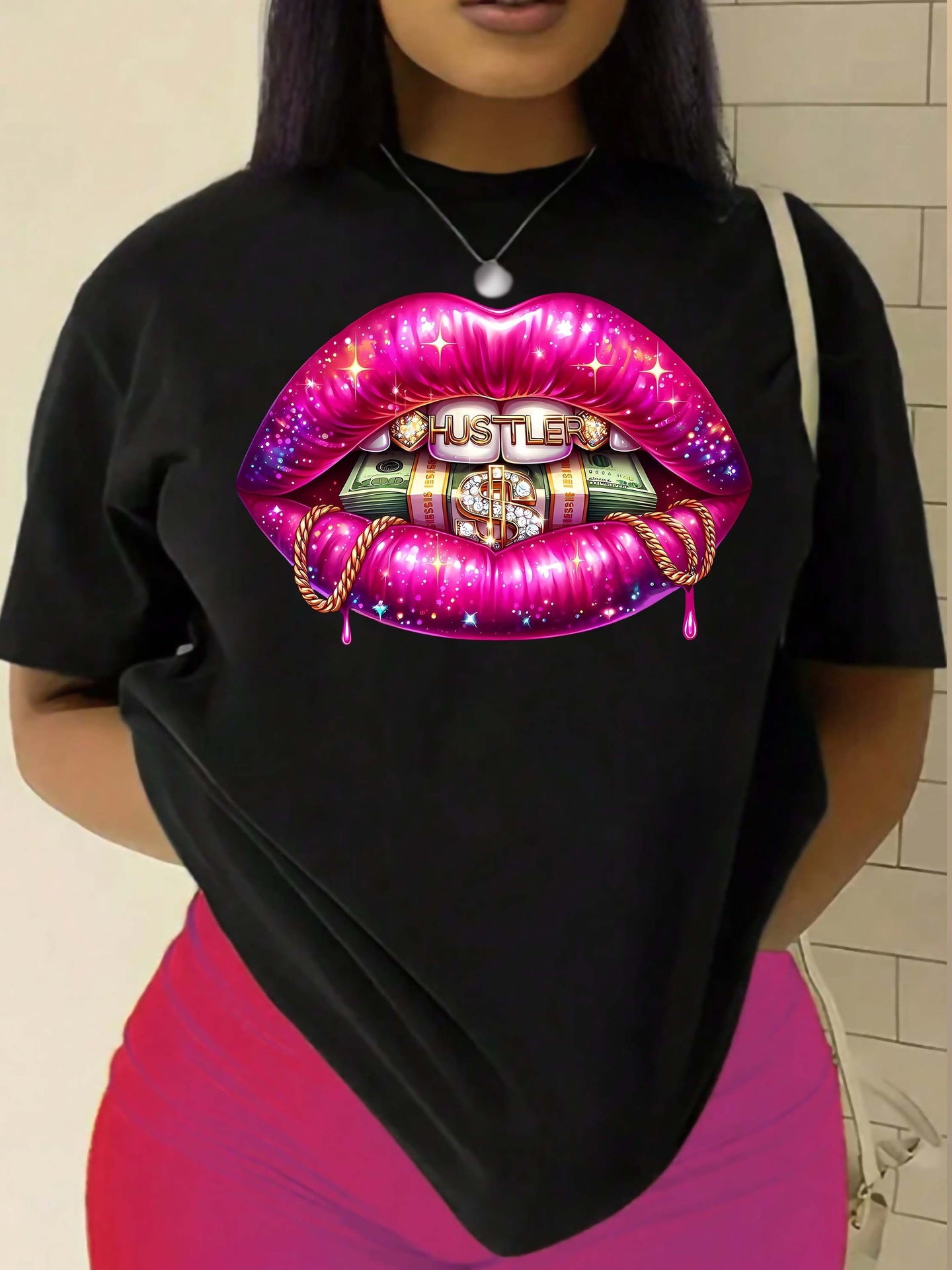 Women's Creative Casual Simple 3D Printed Short Sleeve