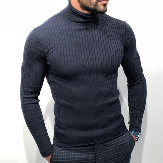 New High-necked Black Sweater Long-sleeved Underlay