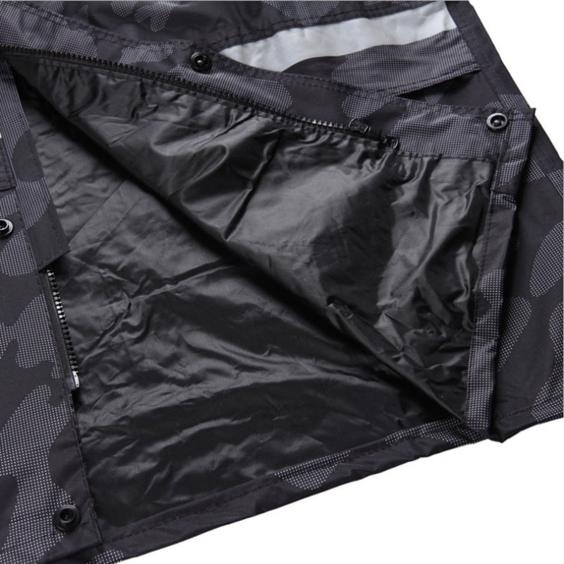 Split Camouflage Raincoat Rain Pants Suit Rainproof